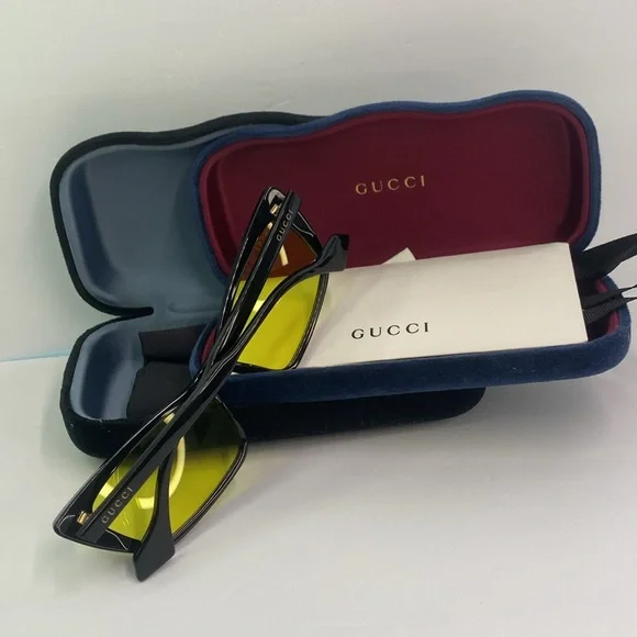 NEW Gucci Sunglasses GG0626S 002 Black/Yellow Lens Design  display picture 2